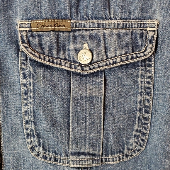 Vintage sleeveless button down shirt - Picture 3 of 5